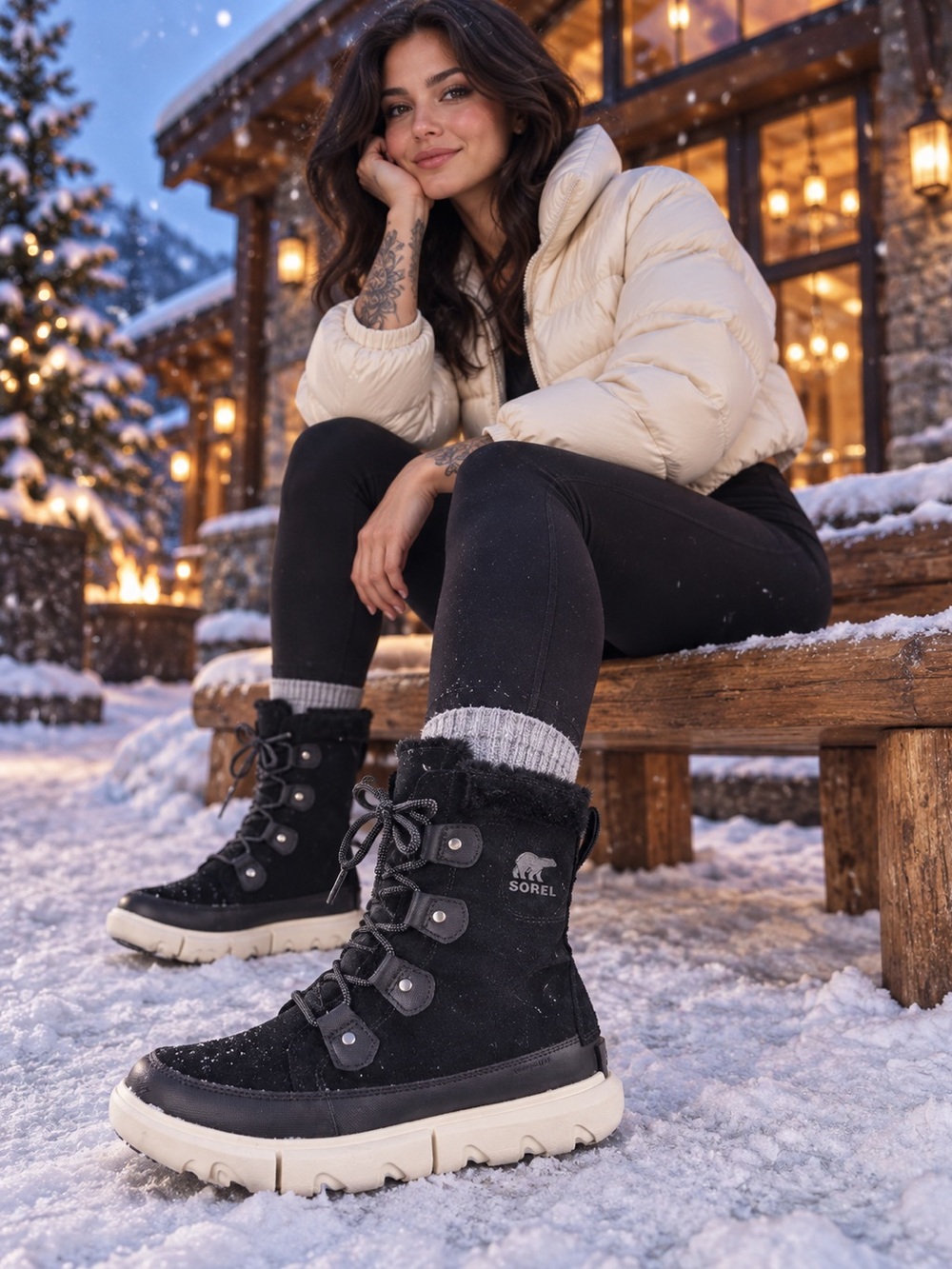 Sorel Explorer II Joan black waterproof boots women’s 7